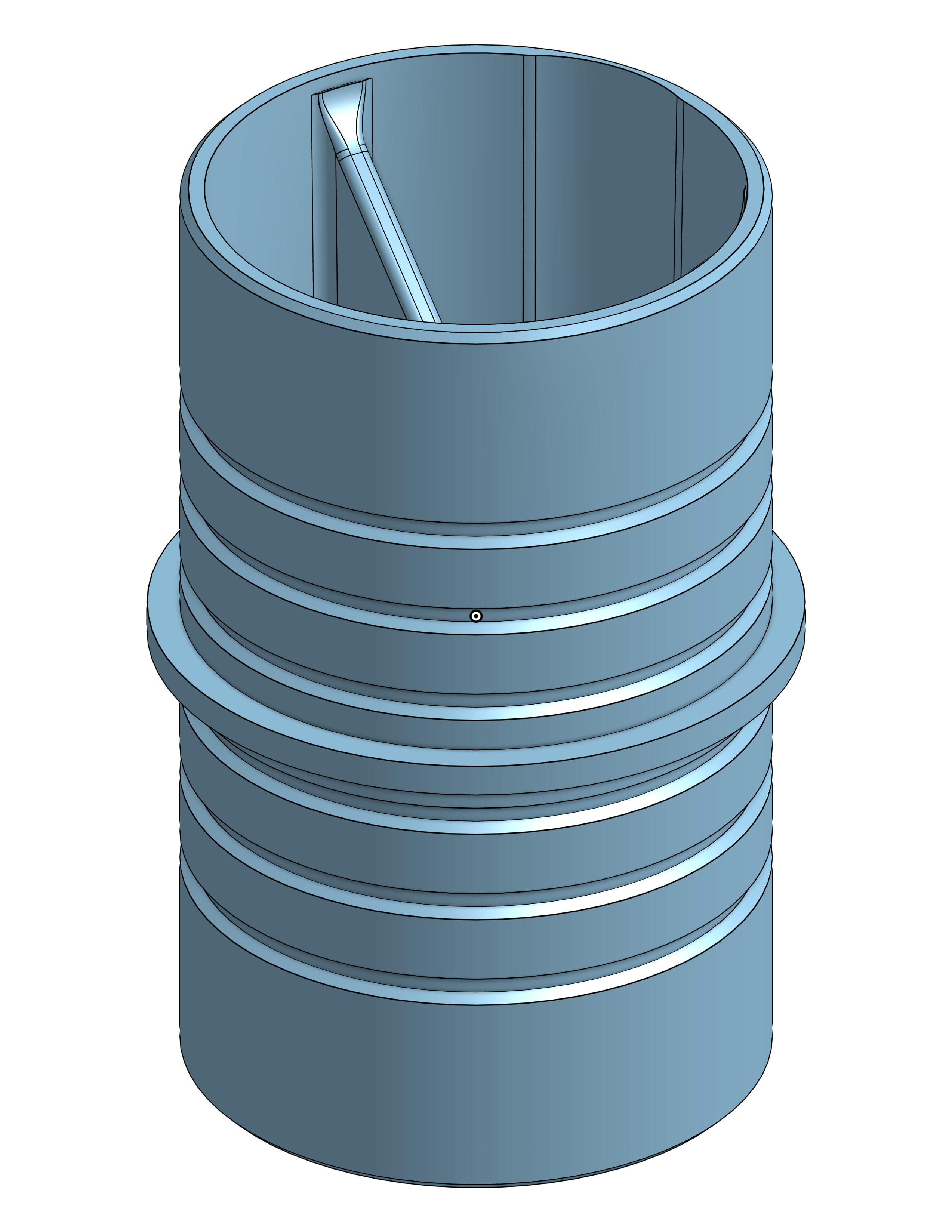 Canofix Canopy Connecting tube/Gutter by beegmouse | Download free STL