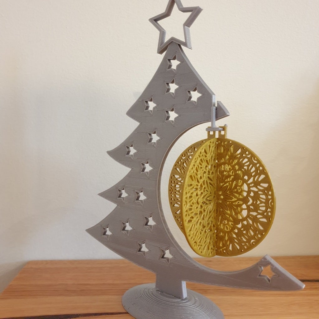Large Christmas Bauble and Display Tree by 3DPrintBunny Download free