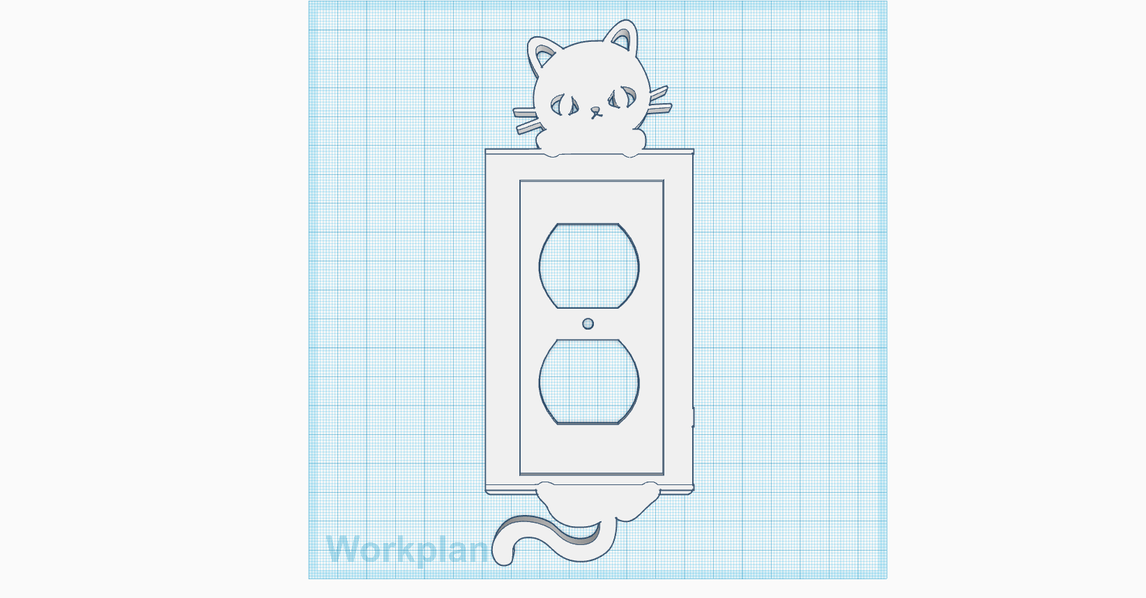 Wall Socket Cover with cat
