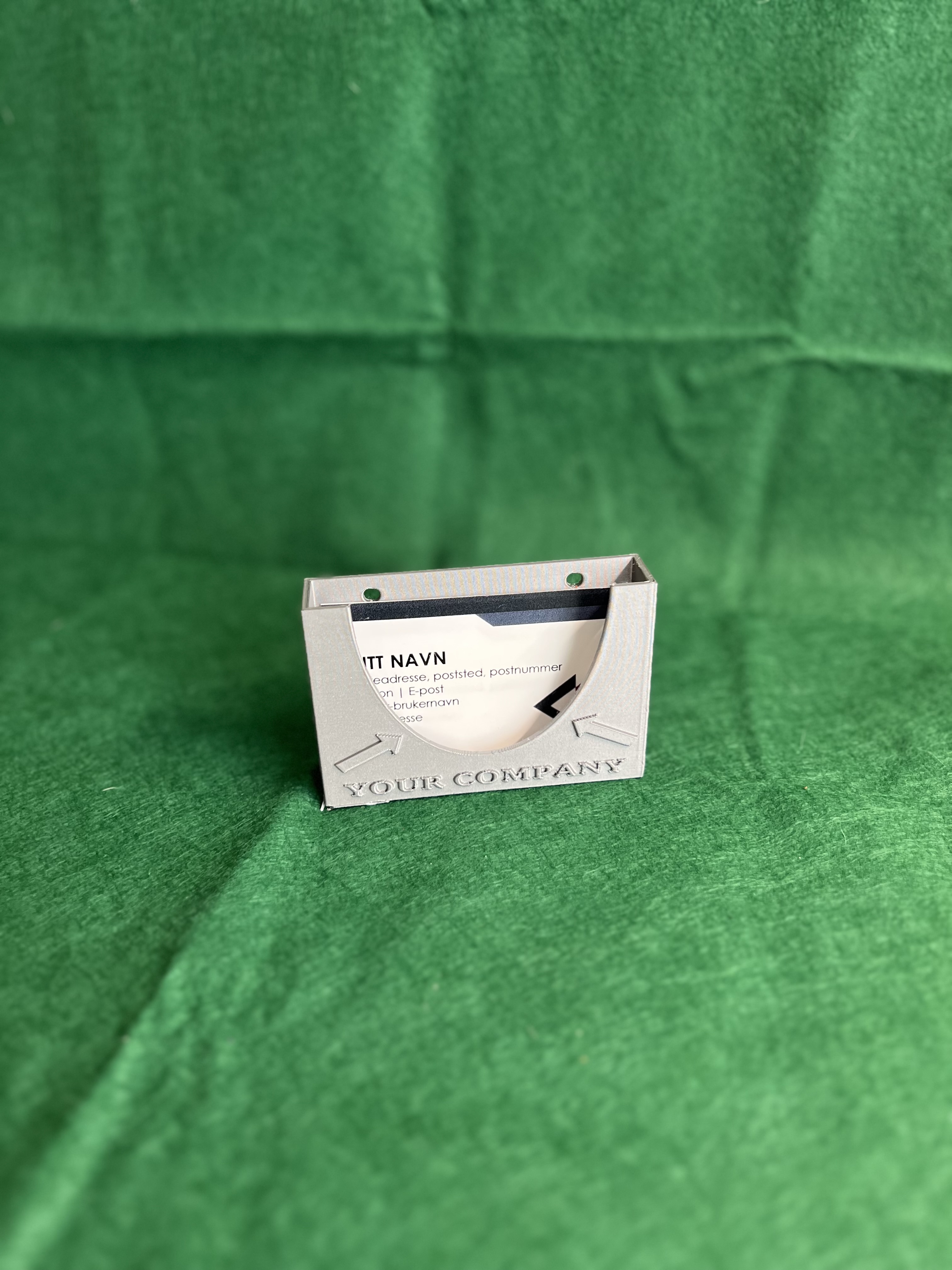Wall mounted business card holder