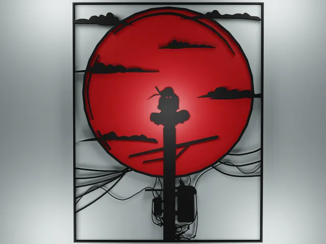 itachi moon scene wall decoration