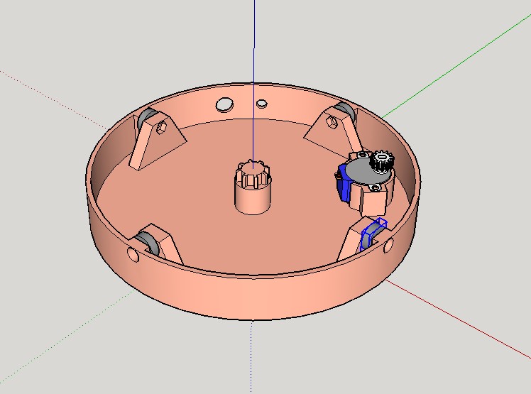 Turntable rotating display stand motorized by Sica Download free STL