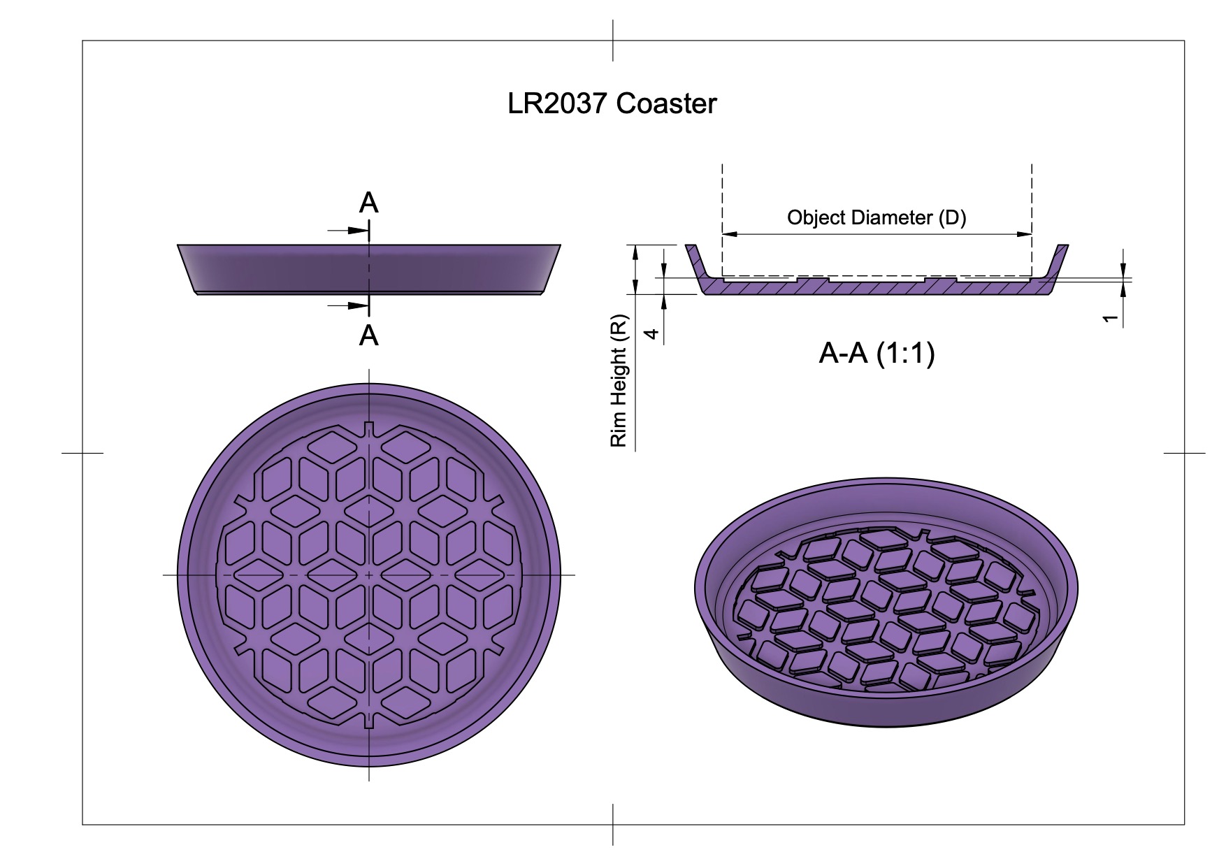 Coaster with Beautiful and Functional Pattern — miniatura 2