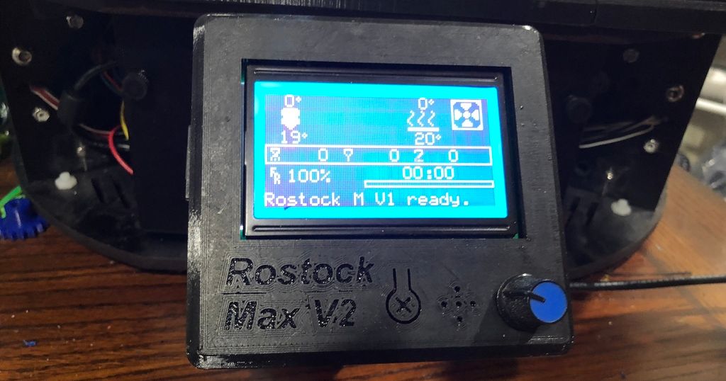 Rostock Max V2 Reprap Discount Full Graphics Mount by dbfrompw