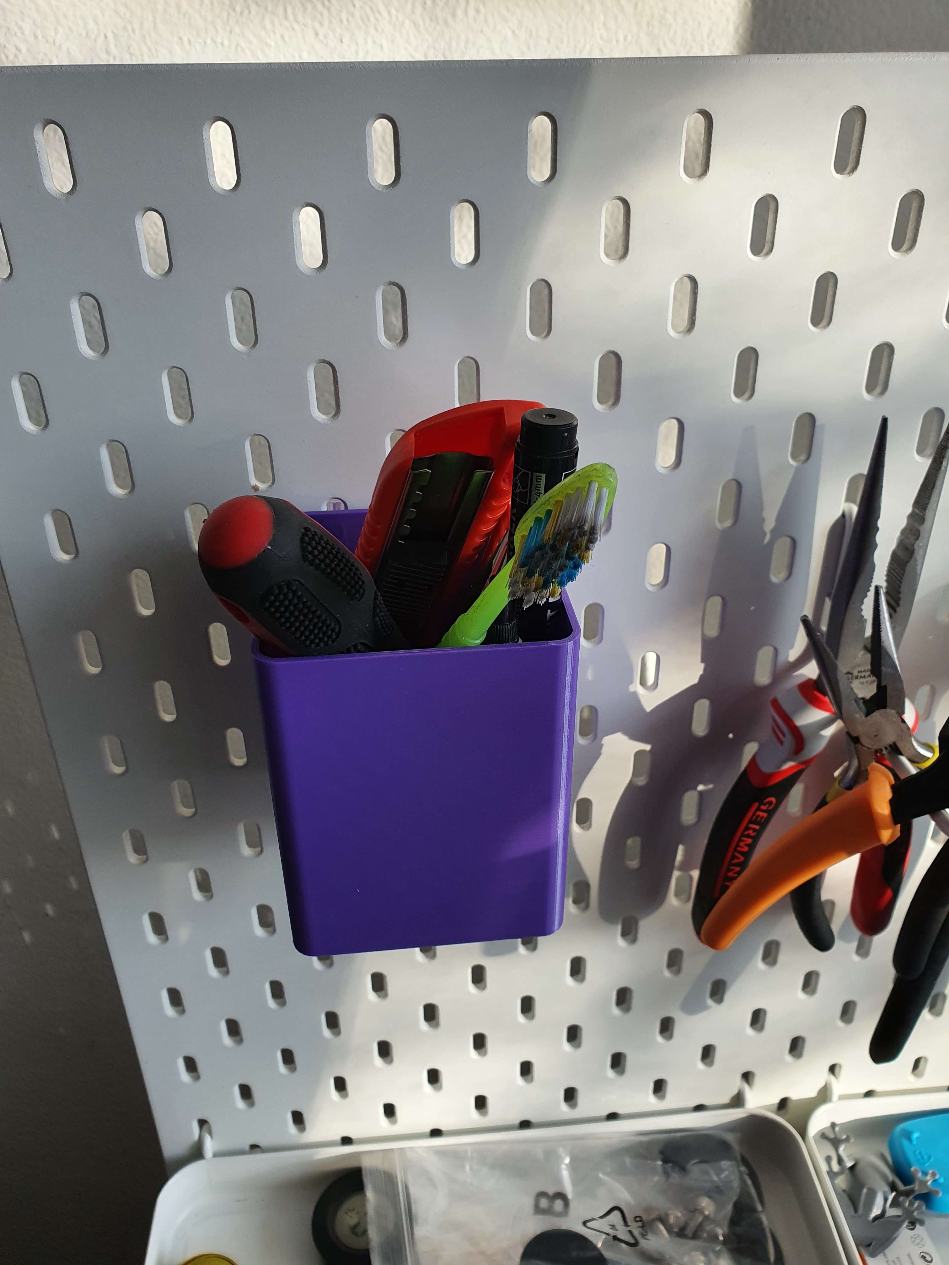 IKEA Pegboard container and shelf by Henry Download free STL model