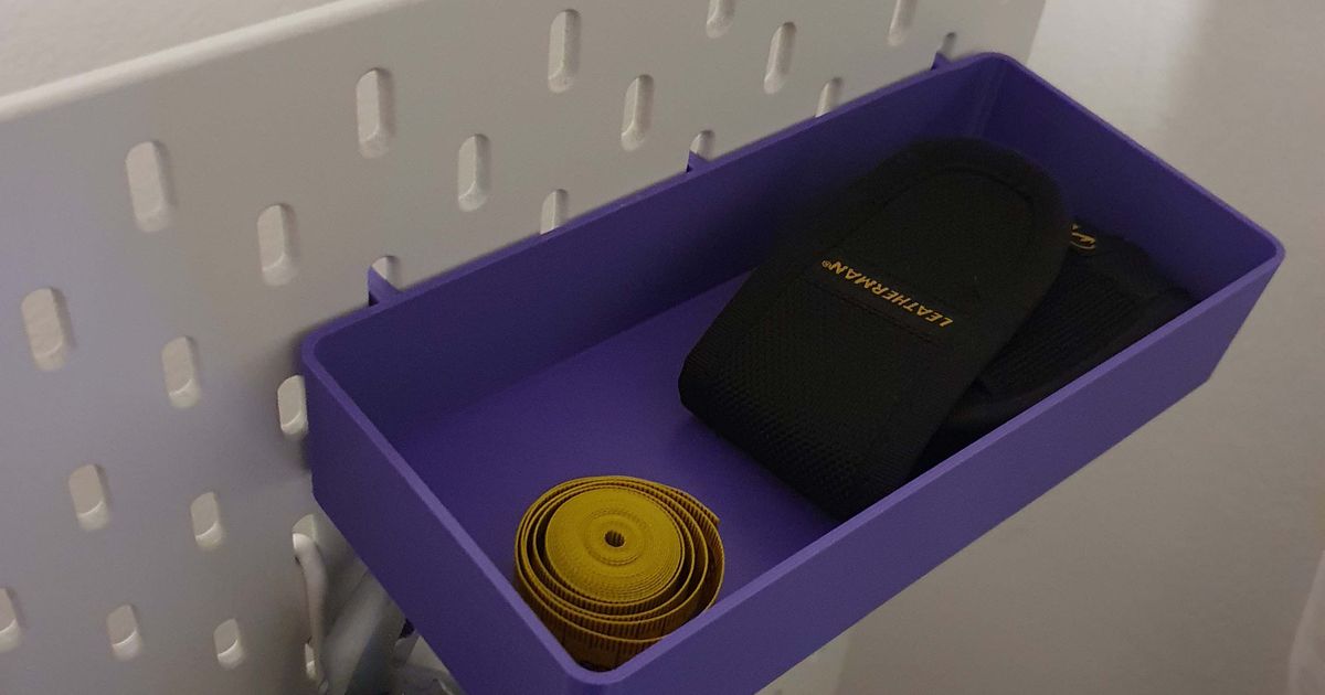 IKEA Pegboard container and shelf by Henry Download free STL model