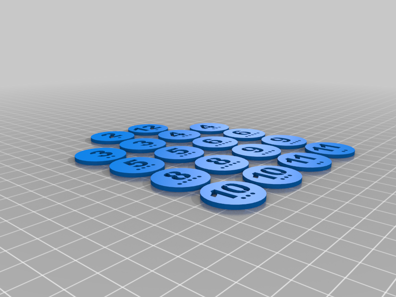 Catan Numbers - Cut Out