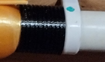 Semi flexible pipe connector 43.5 to 41 mm inside diameter scaleable.