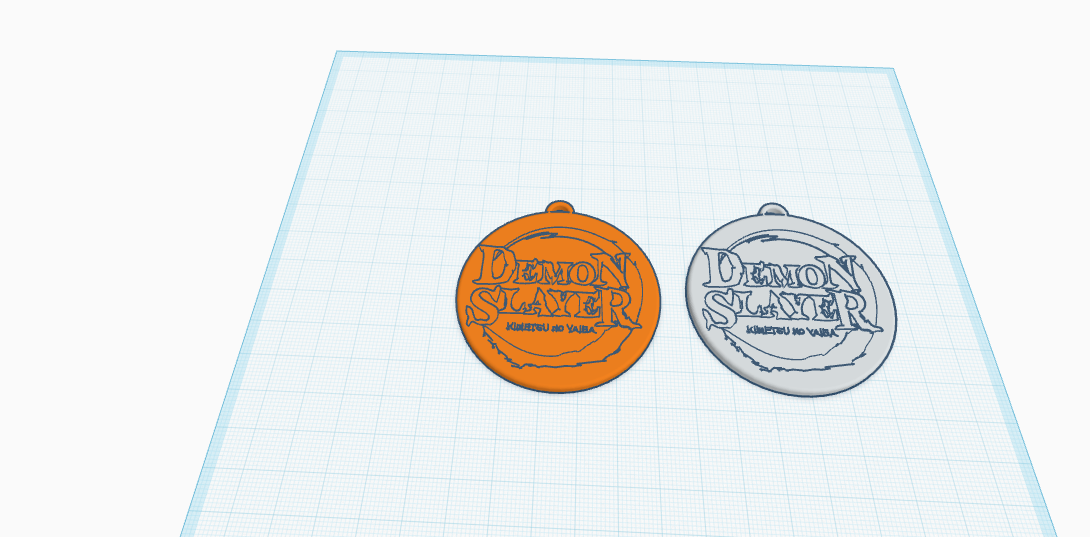 Demon Slayer logo key chain