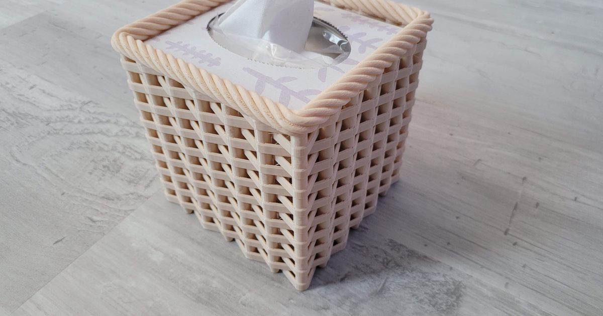 Tissue Box Basket by Mocodroid Download free STL model