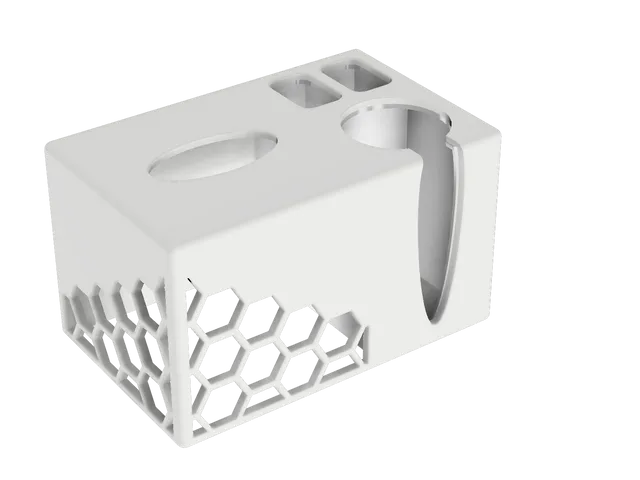 Tissuebox with additional Boxes for Cosmetic Pads, Toothbrush and other Stuff
