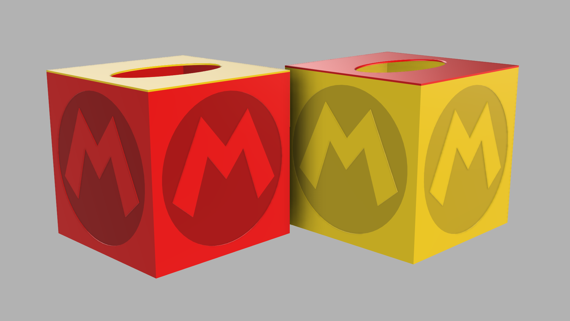Mario emblem themed tissue box cover