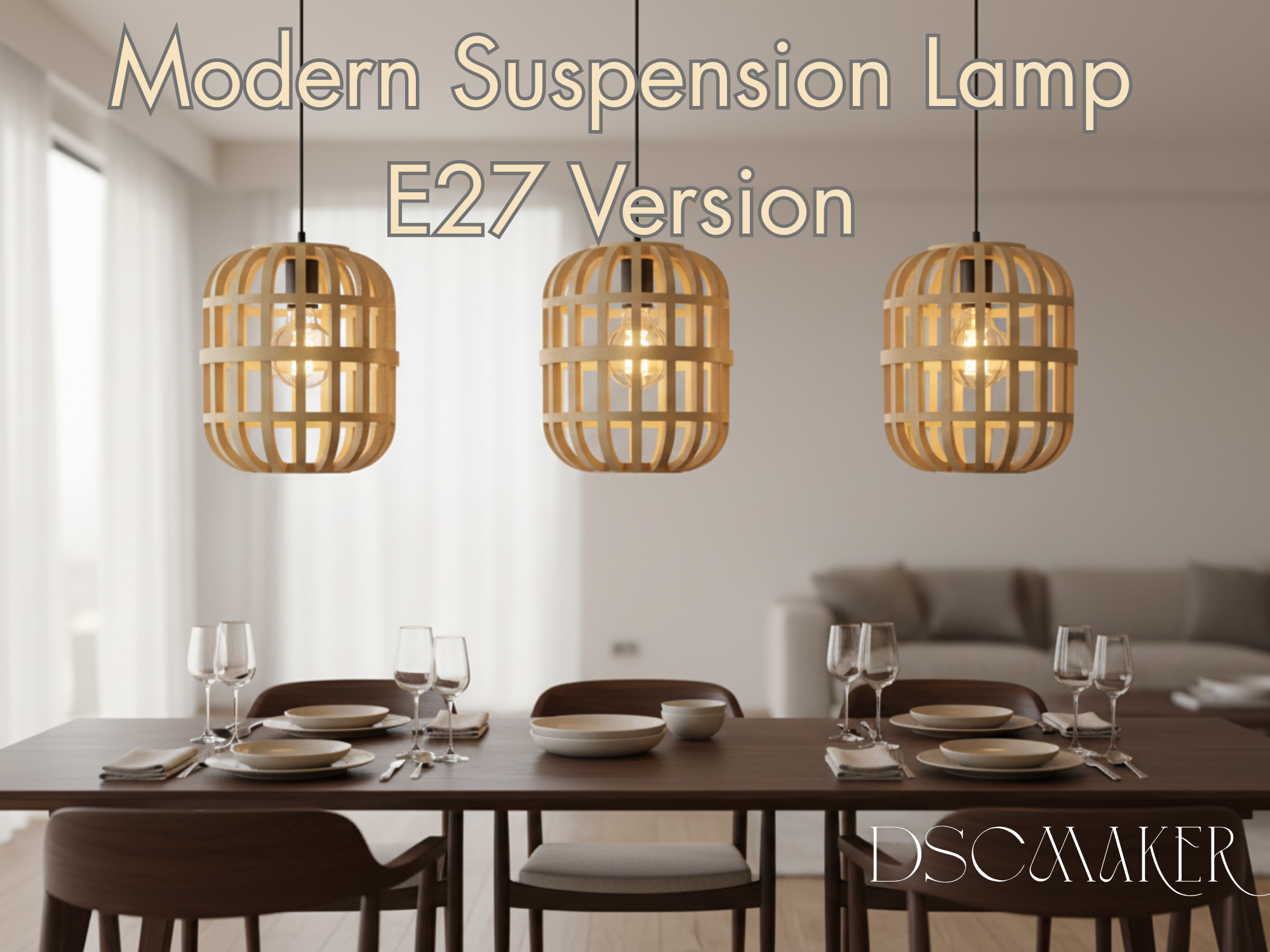 Modern Bedside / Pendant Lamp E27 - Two Versions