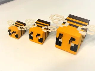 Minecraft Bee by MarkGee, Download free STL model