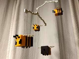 Minecraft Bee by MarkGee, Download free STL model