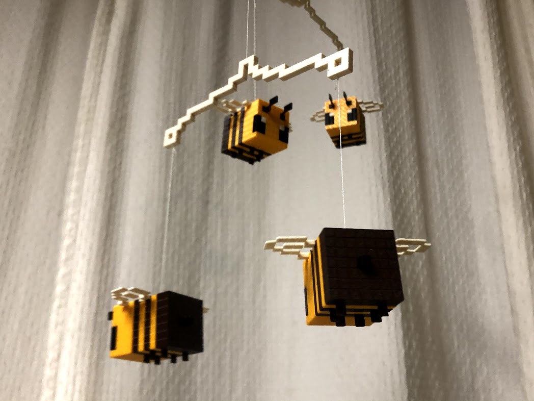Miniatura 3 do modelo 3D Minecraft Bee Mobile