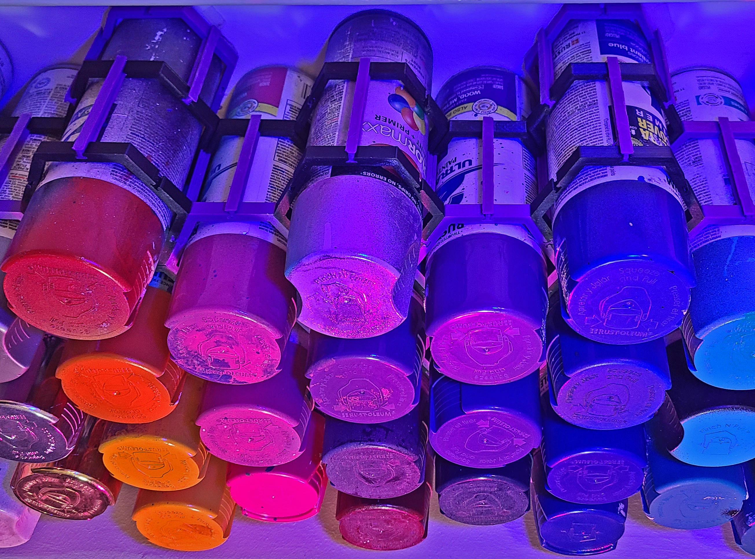 Modular Hexagon Spray Can Rack