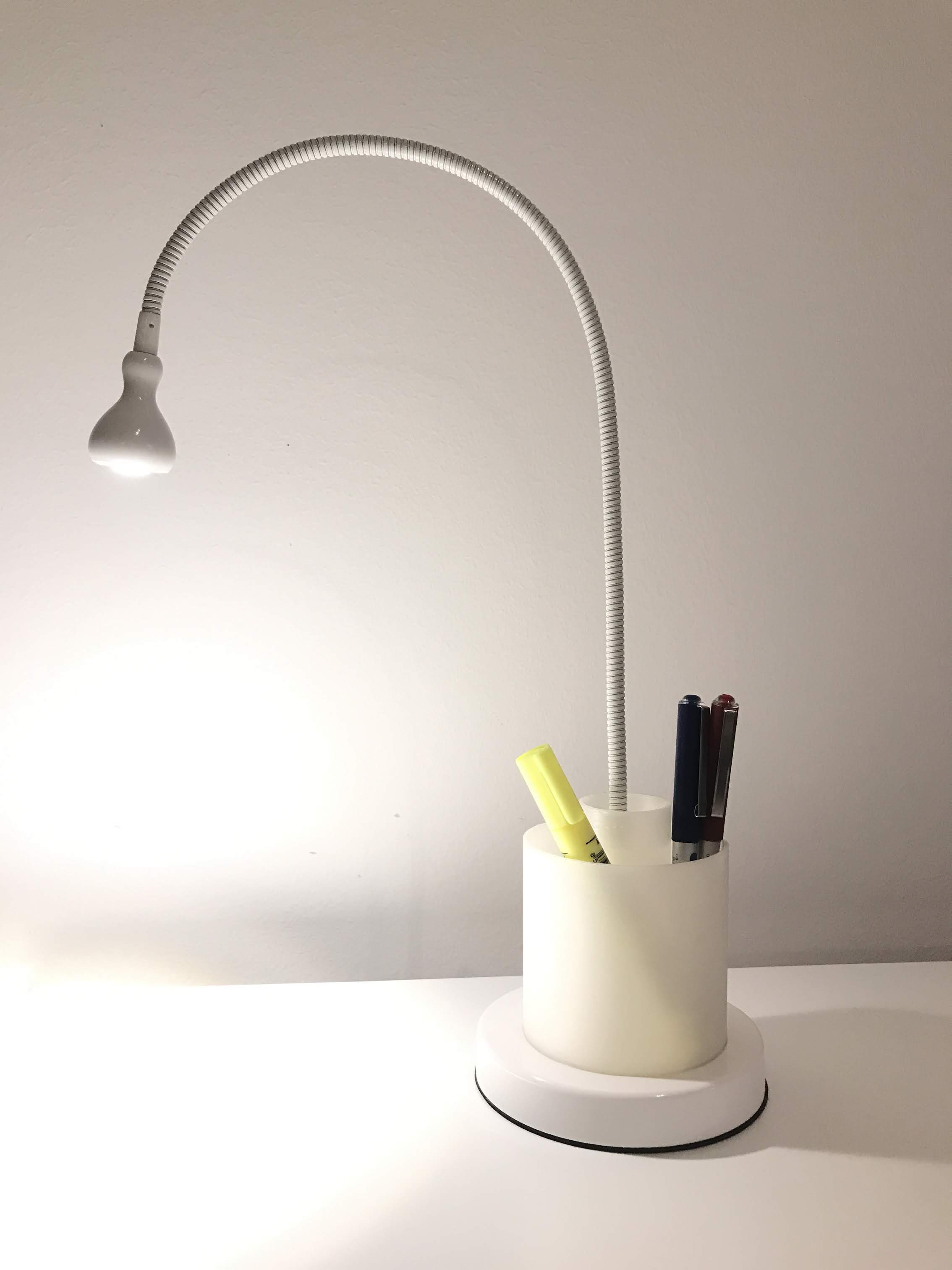 Pencil holder for IKEA Jansjö lamp