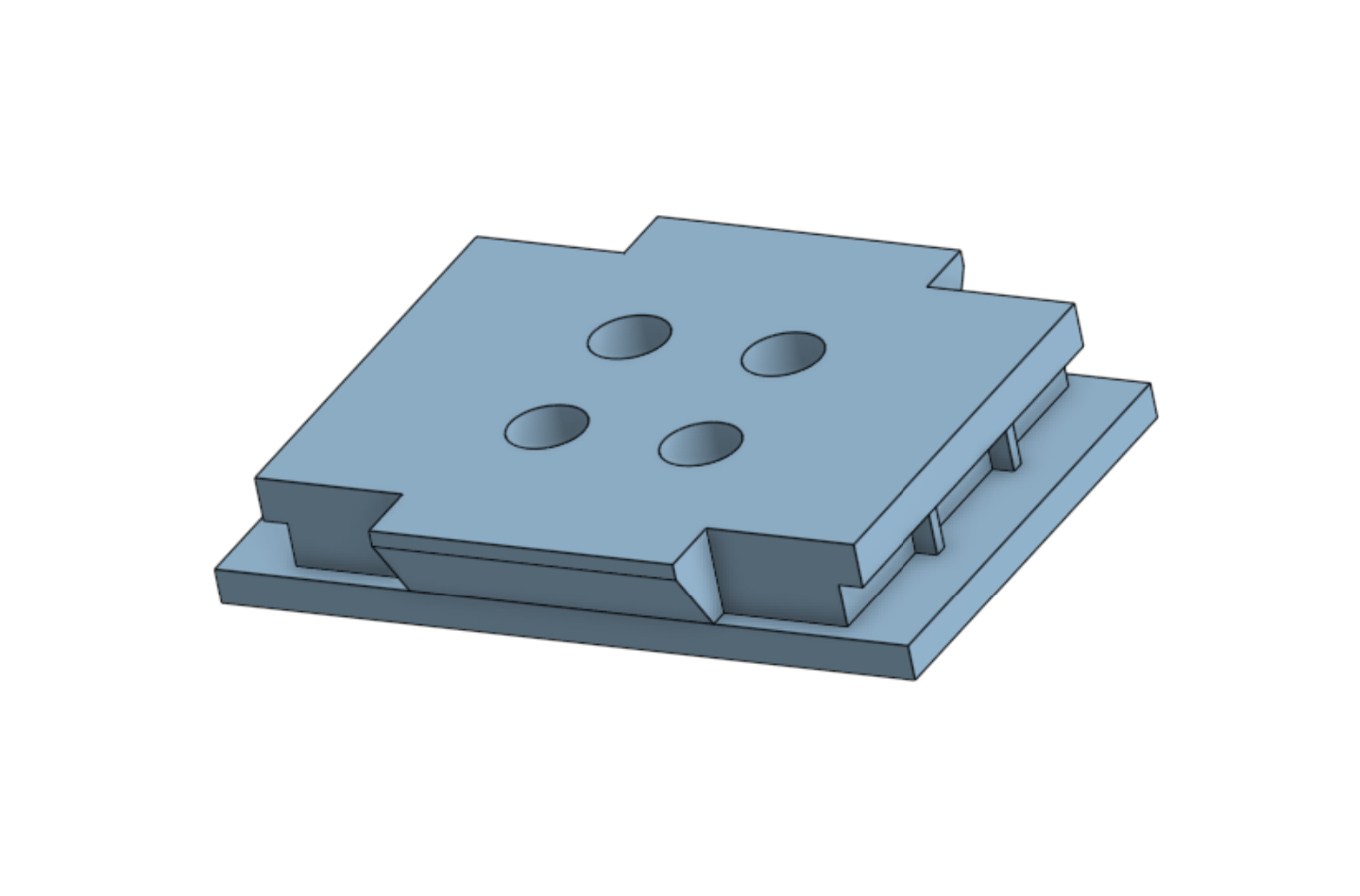 Hadley Tripod Adapter (Metric M4) for YunTeng 3D model thumbnail
