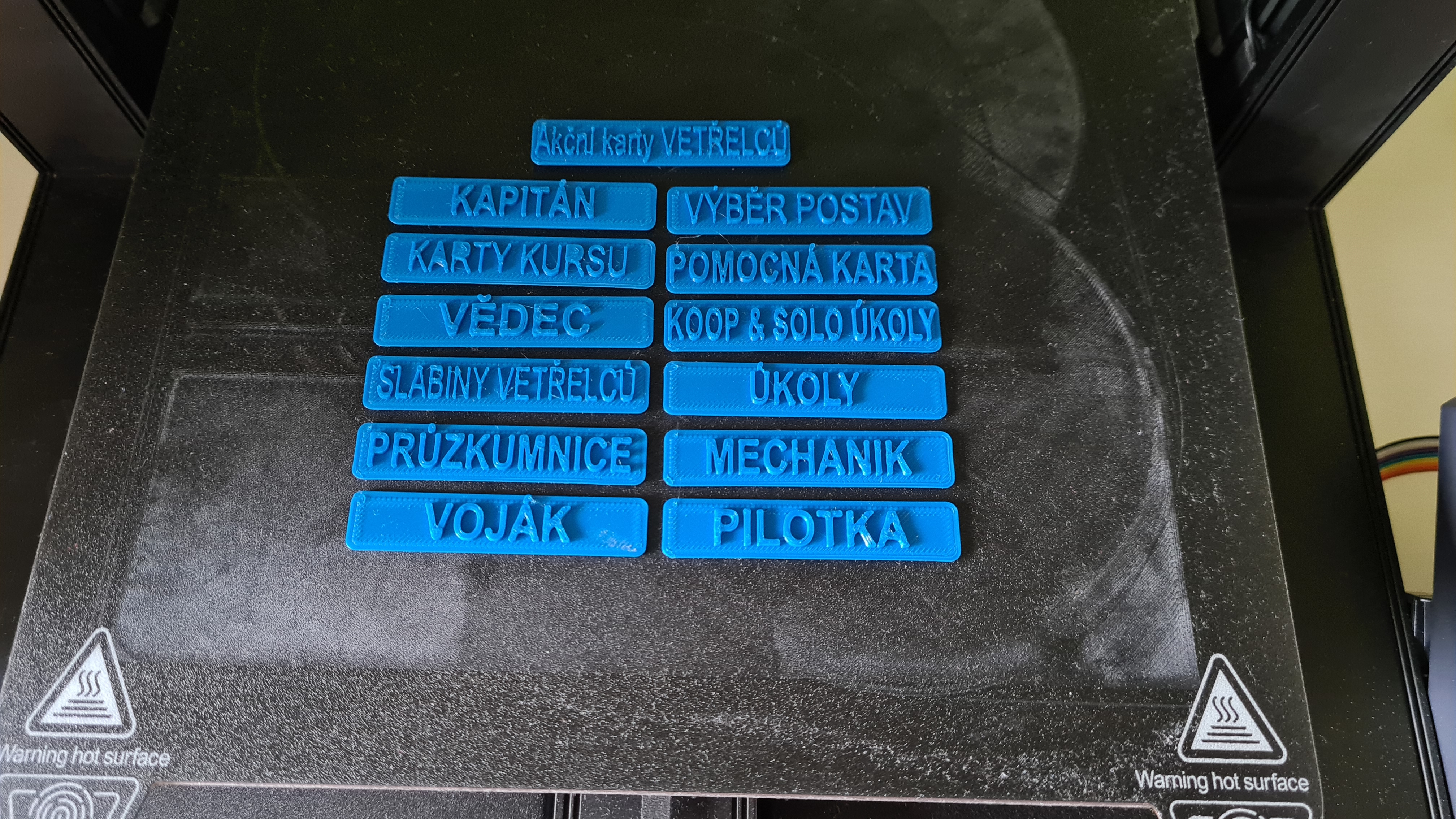 České popisy na karetní organizér NEMESIS