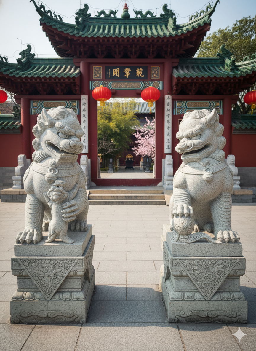 Guardian Lions ( Fu ) of Pairi Daiza — The Middle Kingdom