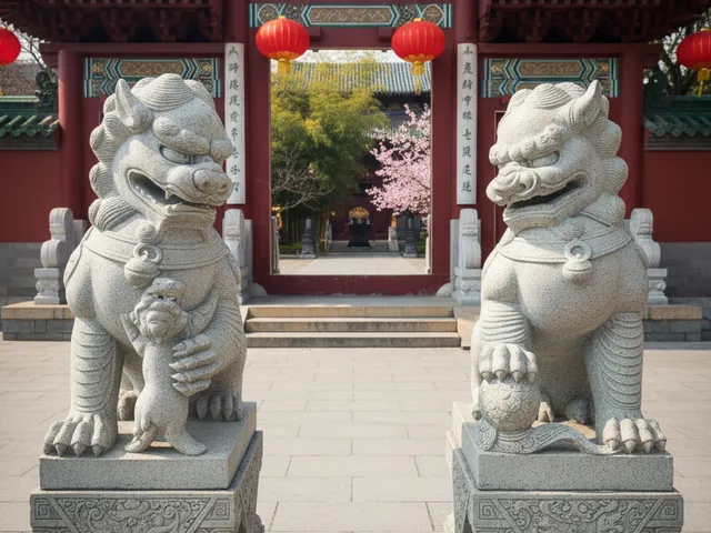 Guardian Lions ( Fu ) of Pairi Daiza — The Middle Kingdom