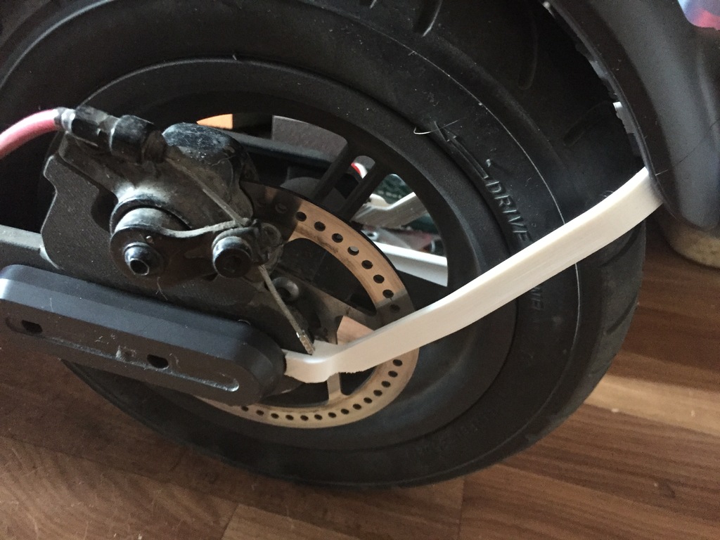 Xiaomi M365 back fender support for 10 inch tires.