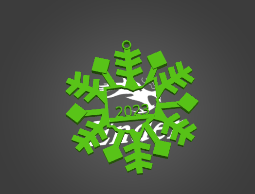 Ohio 2023 snowflake ornament