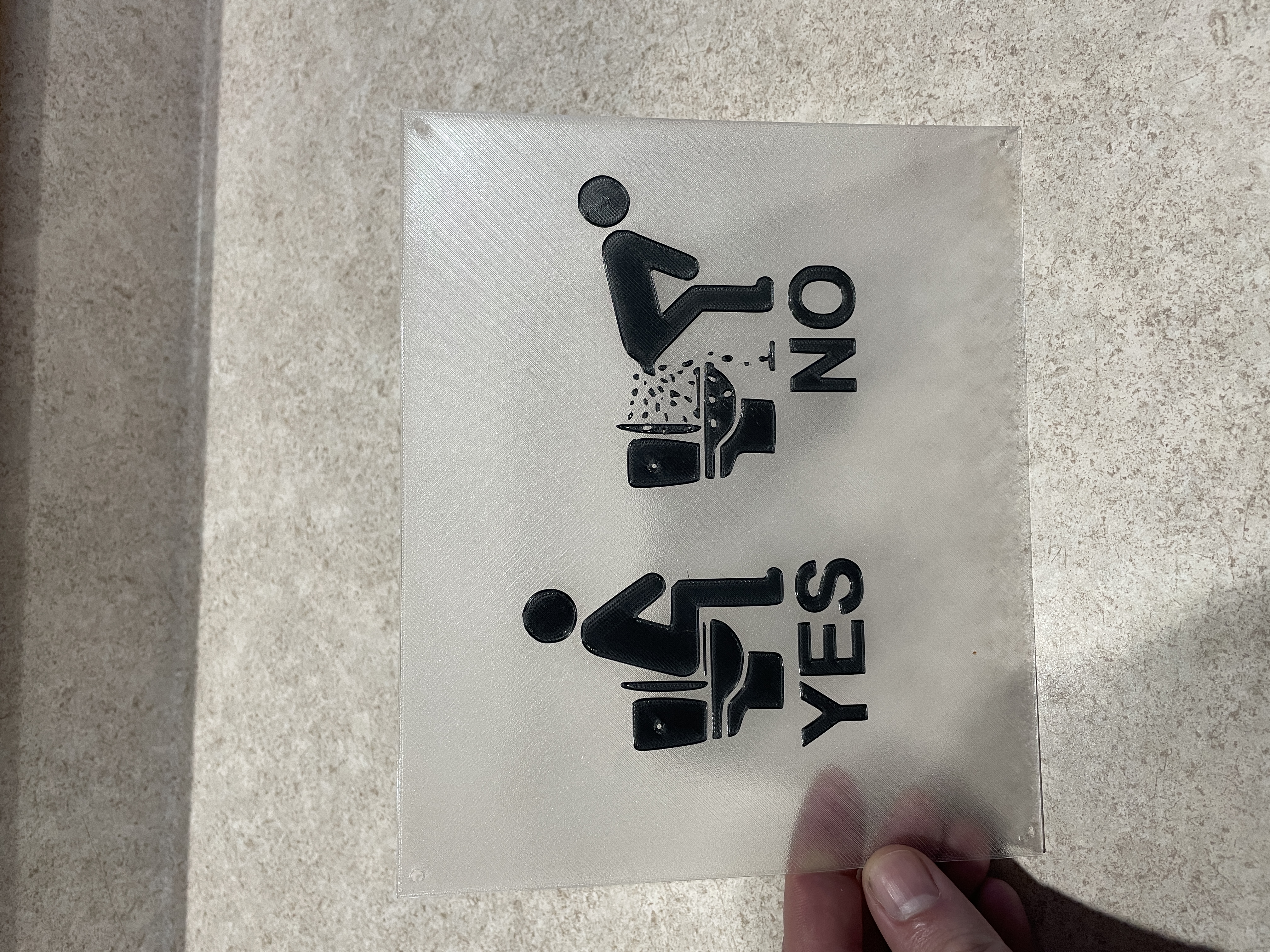 Blowout Bathroom Sign