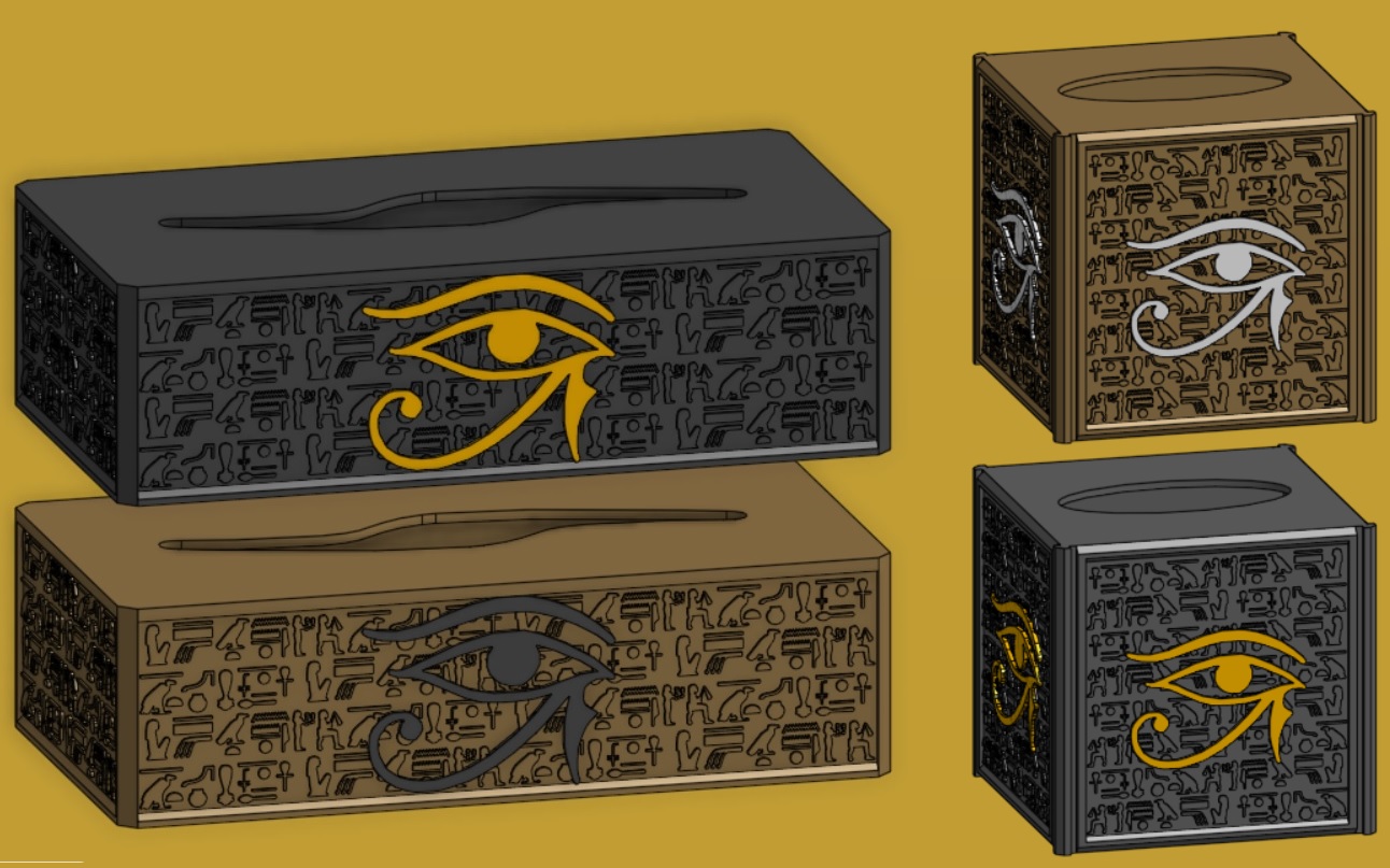 Egyptian Tissue Box Covers by Frankee Download free STL model