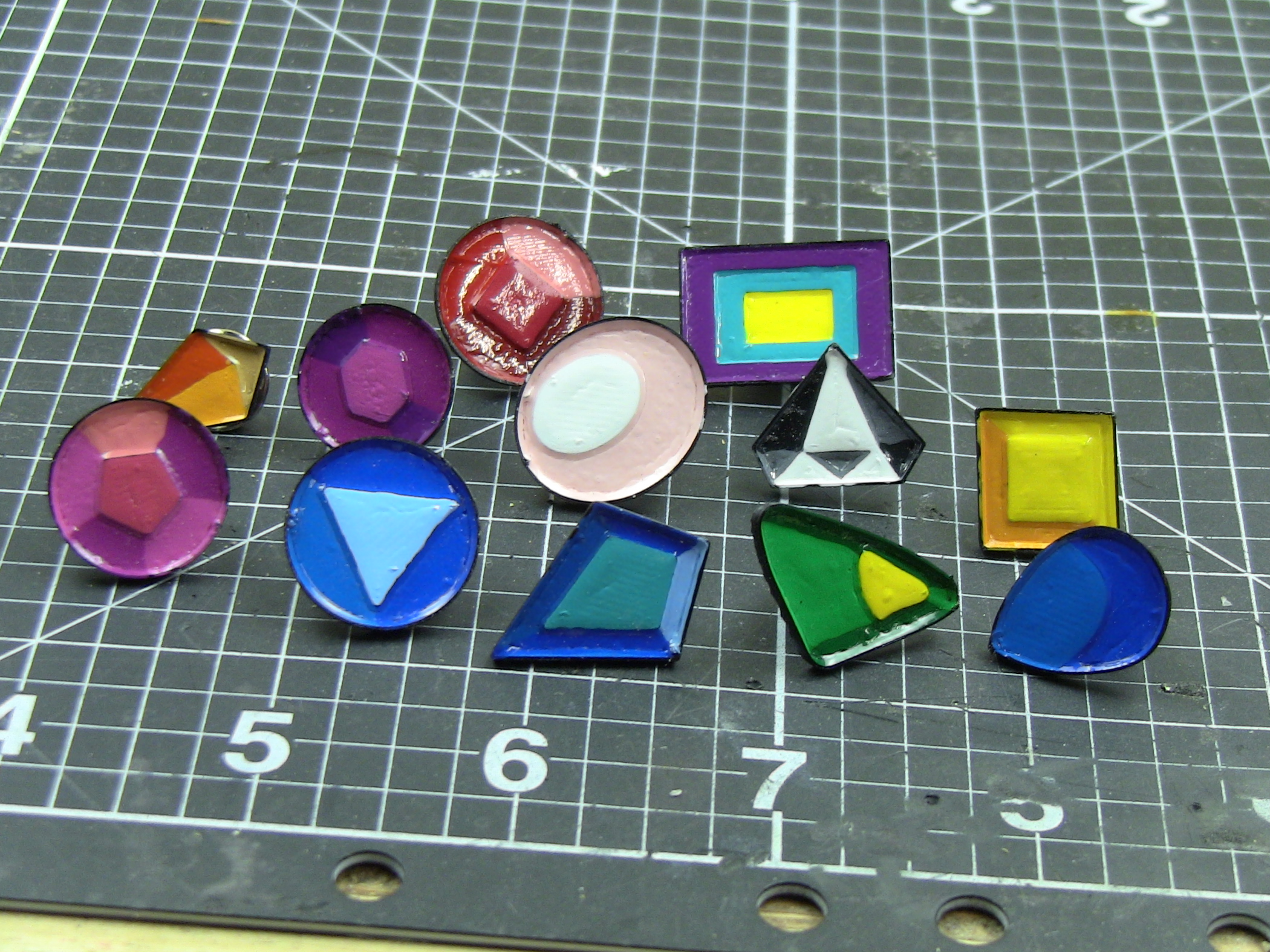 Crystal gems enamel pins by Nick Tailor Download free STL model