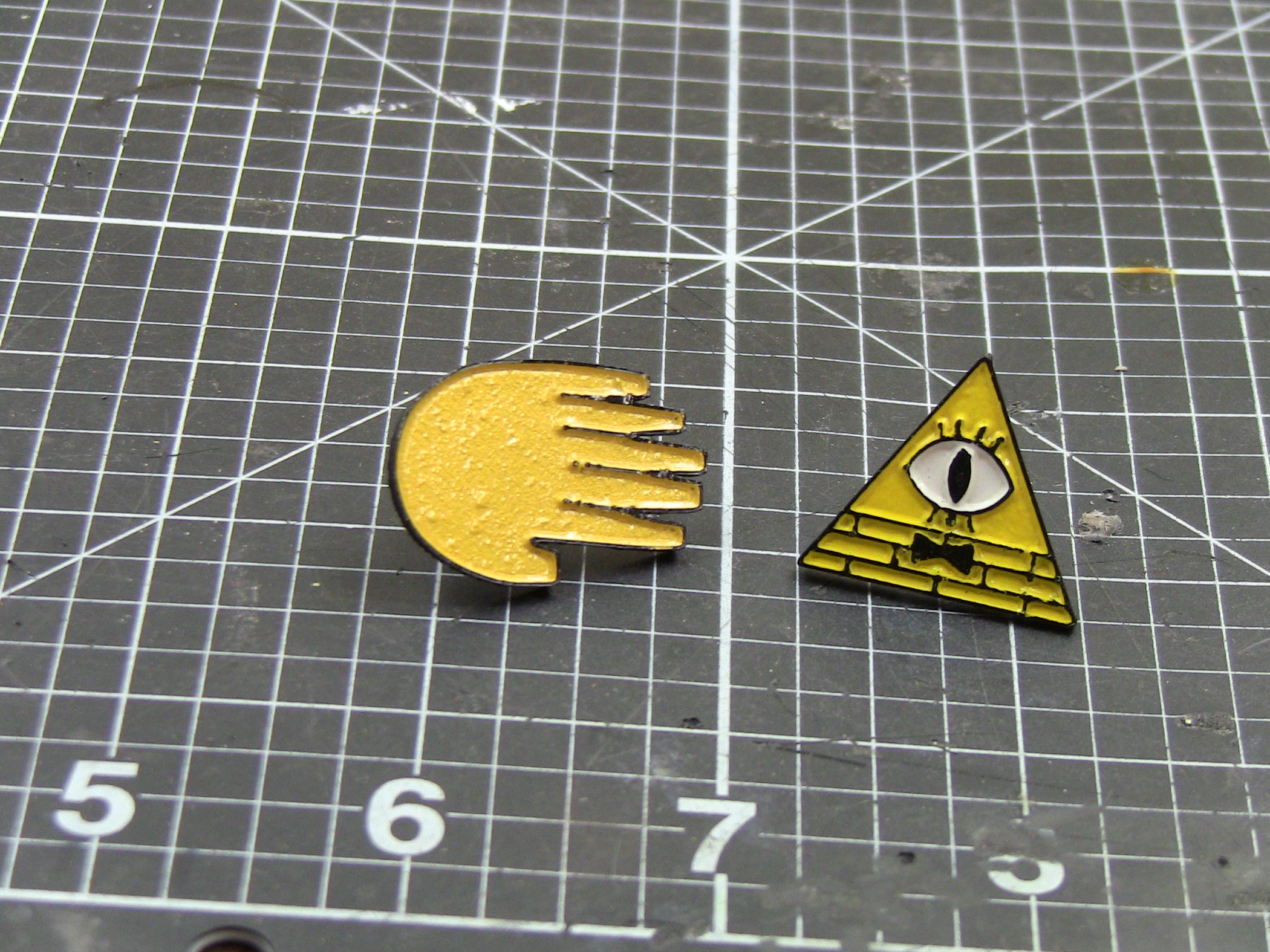 gravity falls enamel pins by Nick Tailor Download free STL model