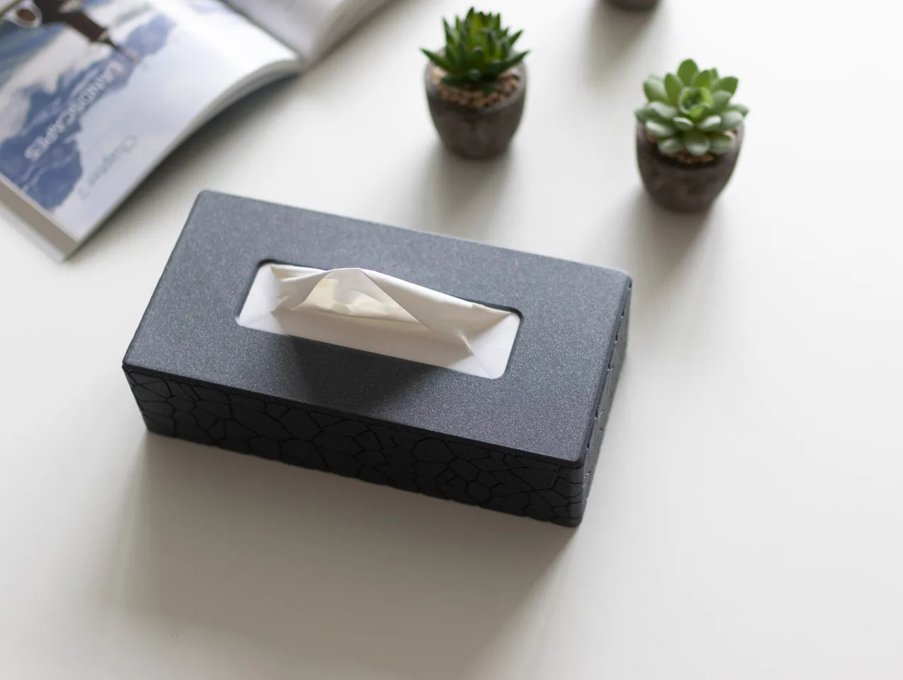 Tissue Box Cover #1 - curved Stone Pattern by Harms3D Tissue Box Cover #1 - curved Stone Pattern by Harms3D