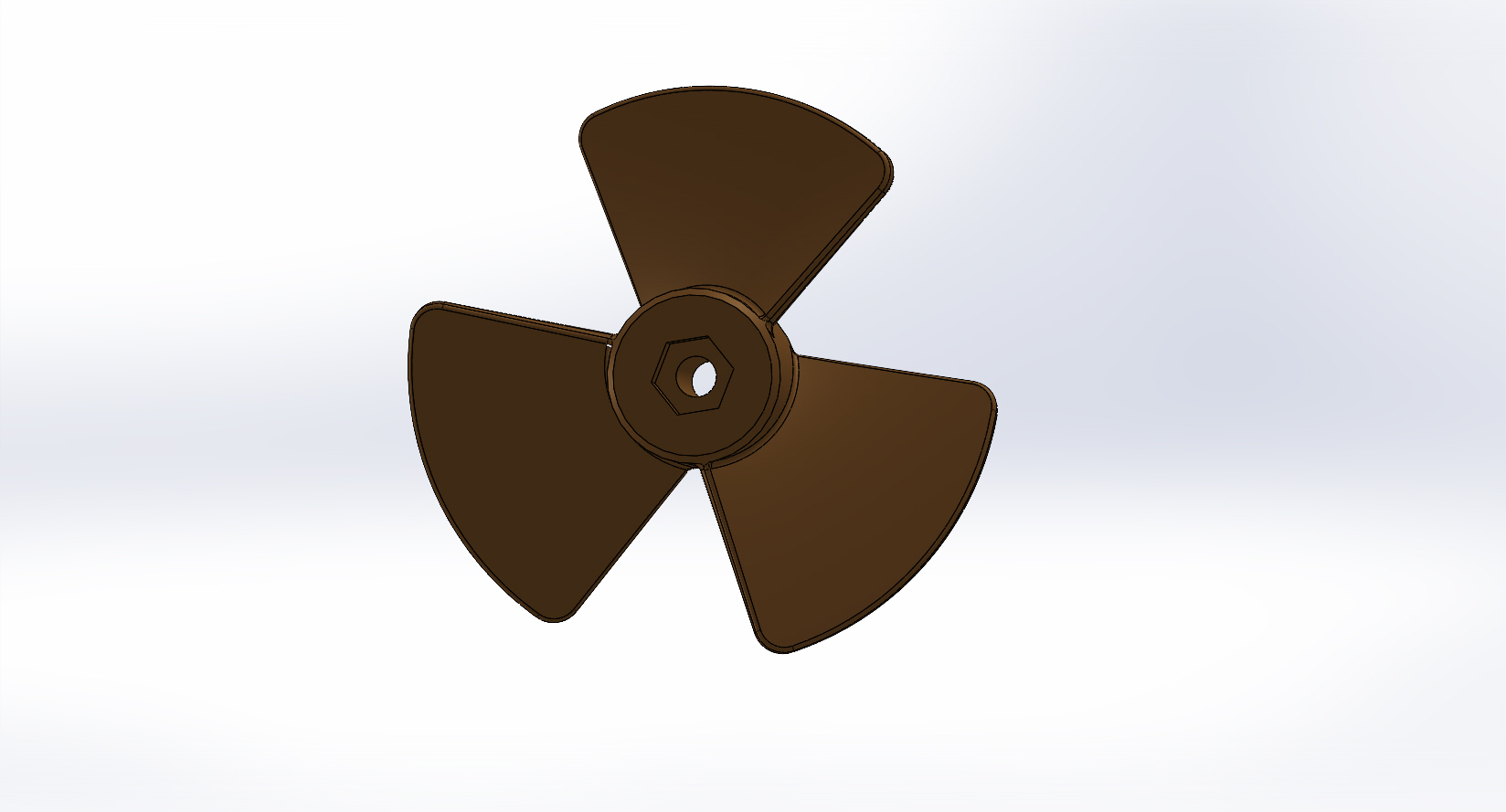 Three-blade propeller for tugboat models