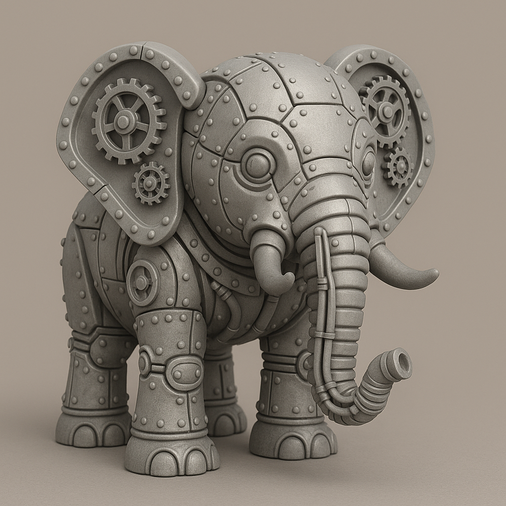 Steampunk Elephant Figurine