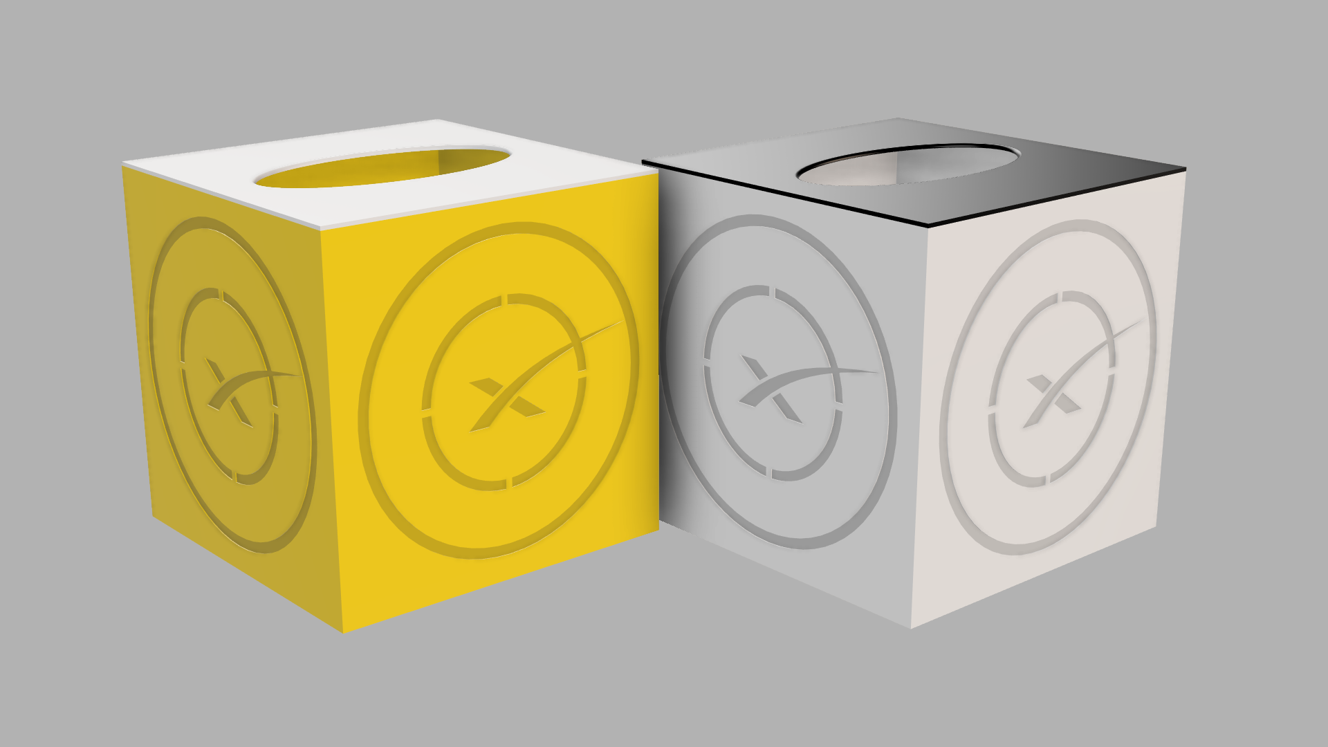 SpaceX landing pad themed tissue box cover