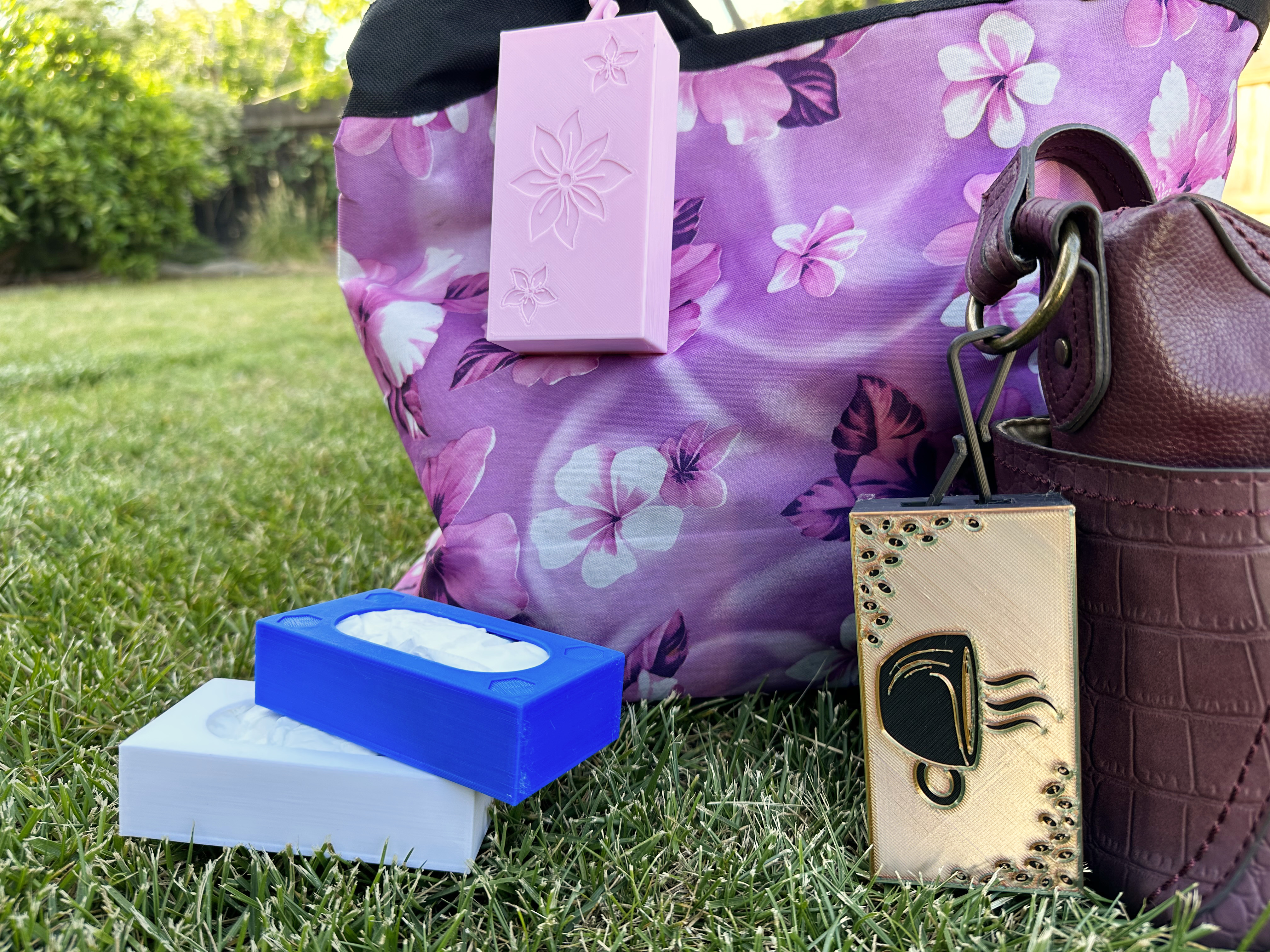 Travel Tissue Box with Hook, 4 Designs to Choose From