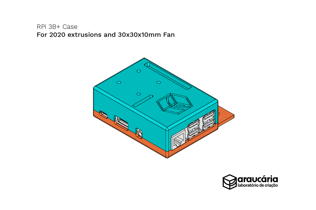 Raspberry Pi 3B Case with Fan and 2020 tab by Araucaria Lab | Download ...