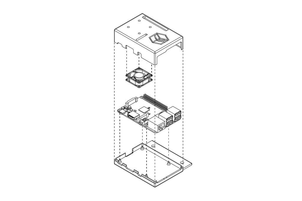 Raspberry Pi 3B Case with Fan and 2020 tab by Araucaria Lab | Download ...