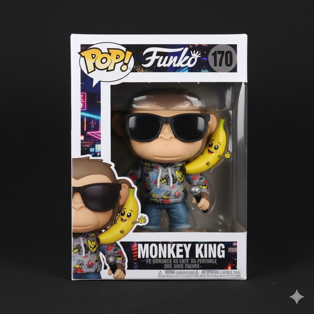 macaco e banana pop funko