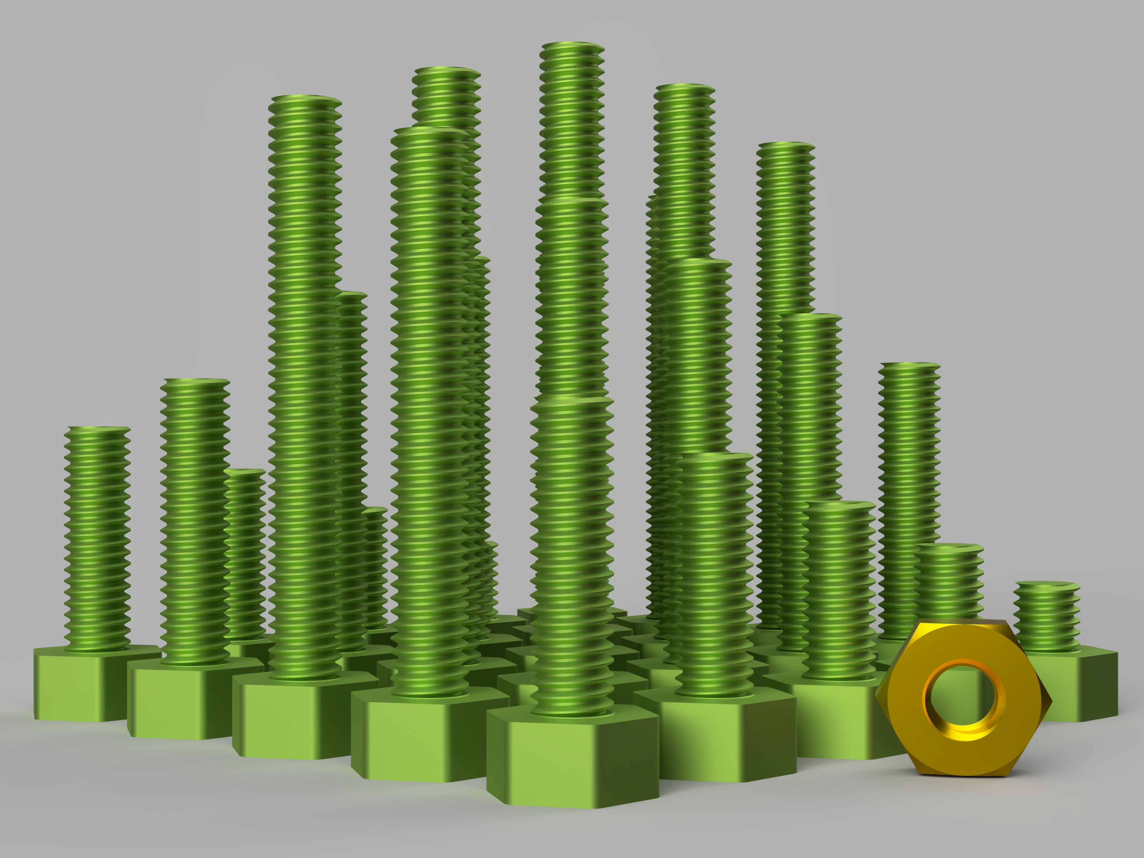 M3 Hex Bolts (Hex head) and nut  2mm-27mm