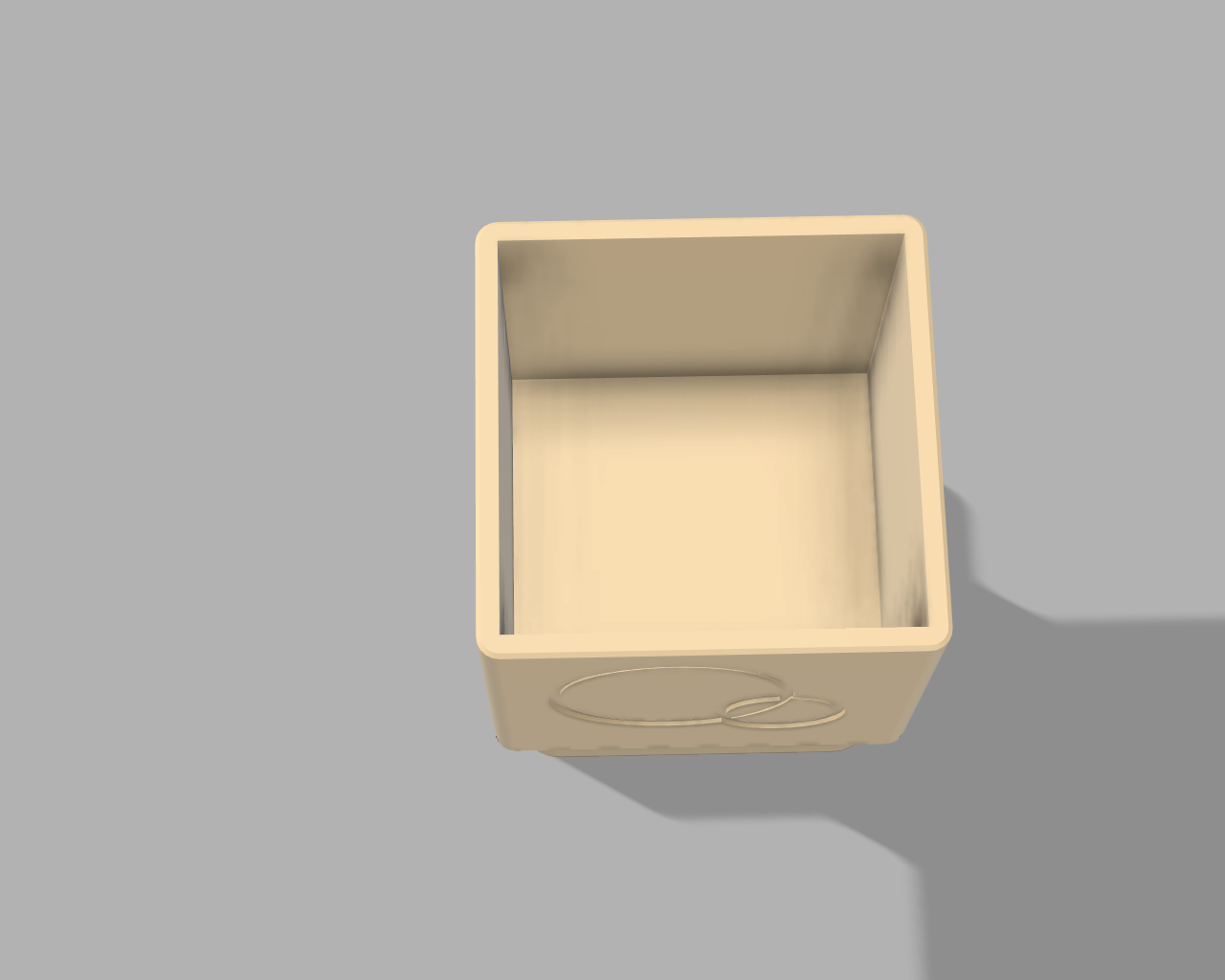 Miniatura 3 do modelo 3D Modern Square Planter with Circle Pattern