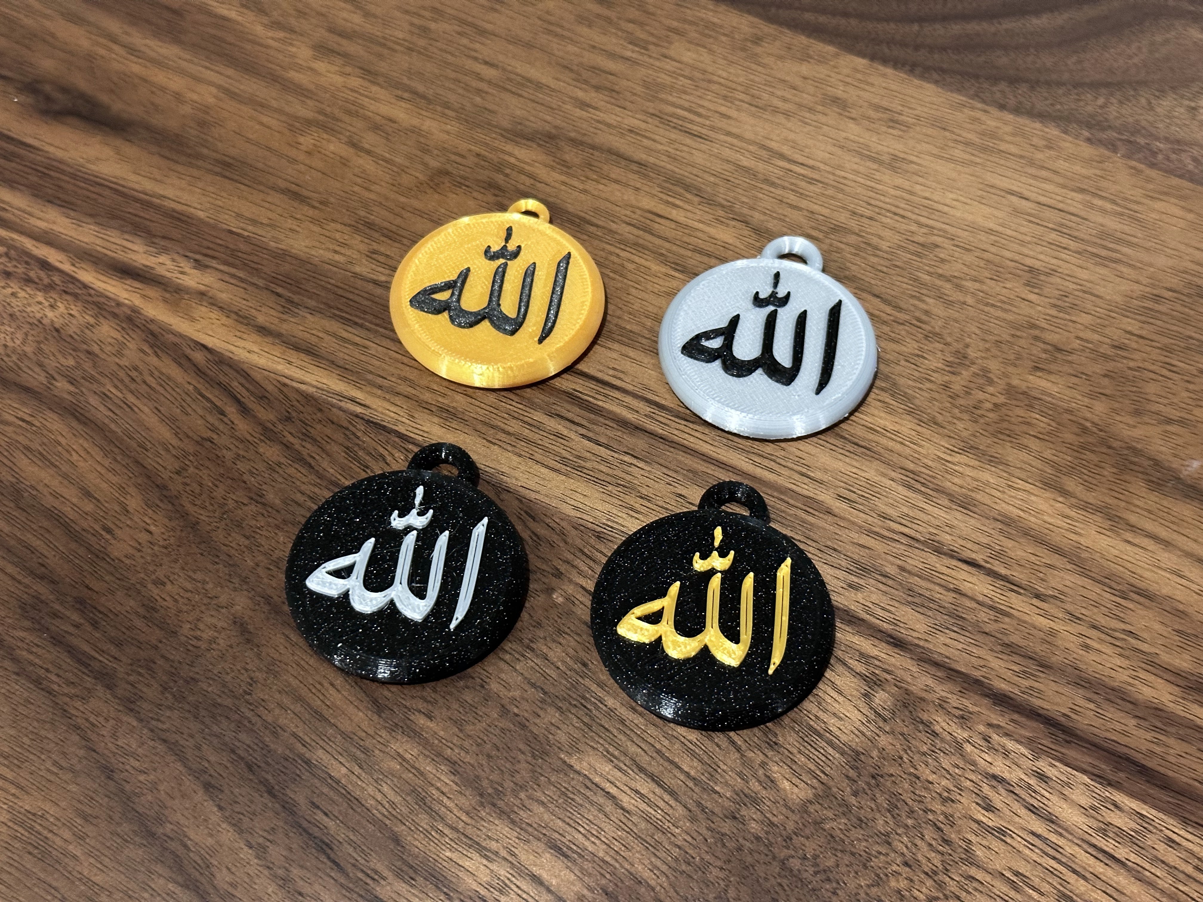 Miniatura 4 do modelo 3D Allah Arabic Keychain