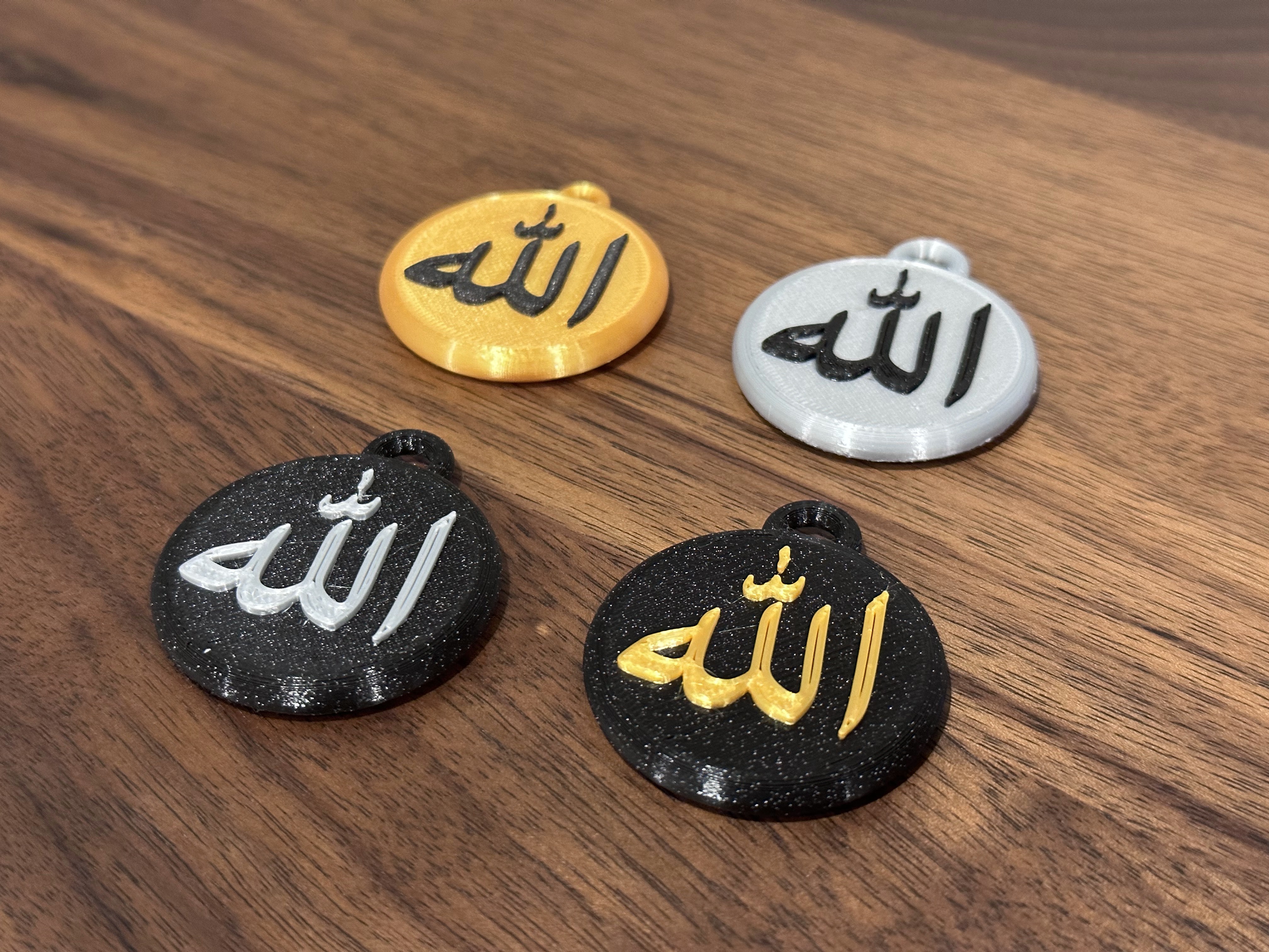 Miniatura 5 do modelo 3D Allah Arabic Keychain