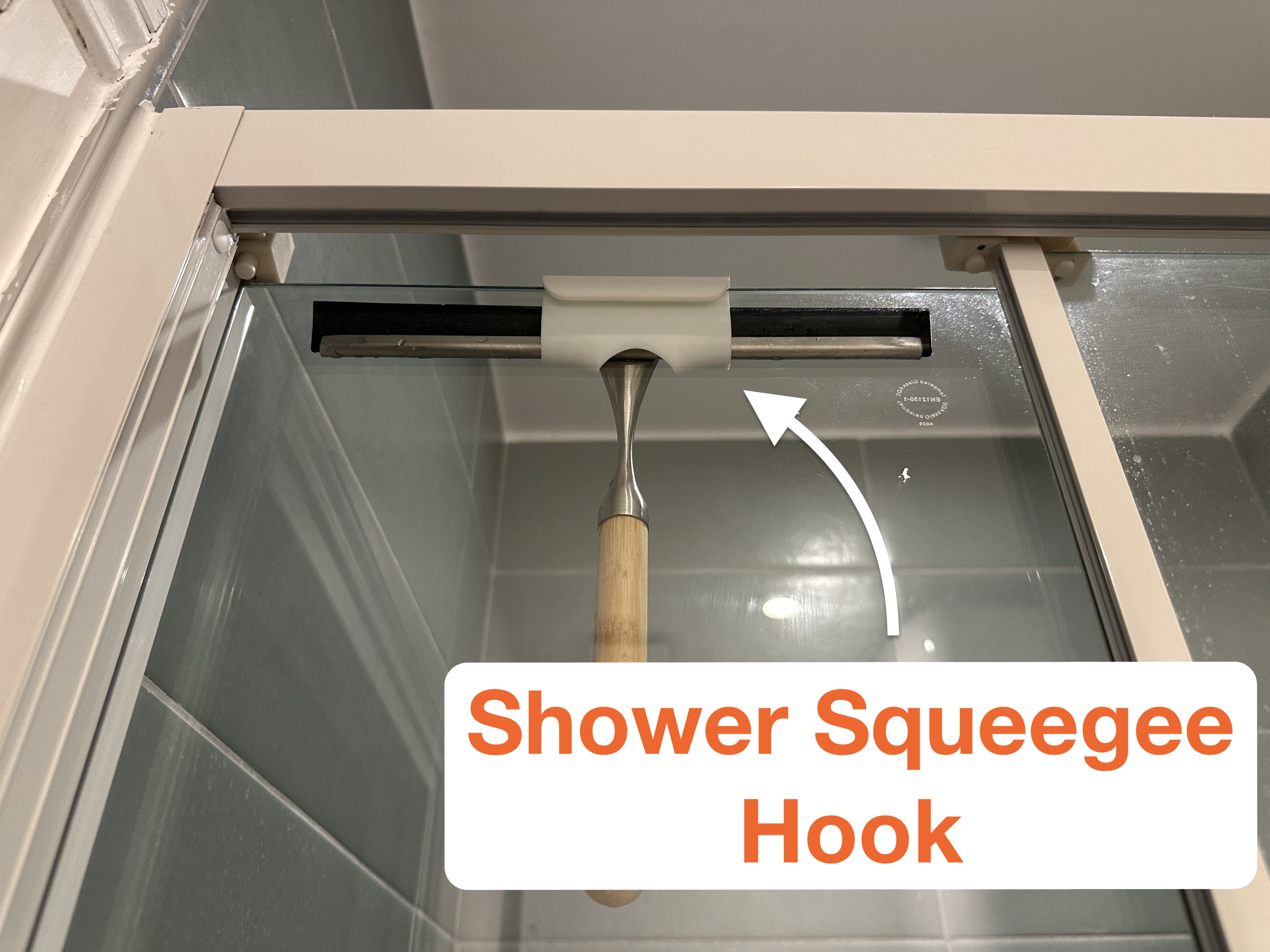 Shower Squeegee Hook — Fully Parametric
