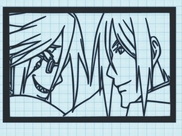 GRELL vs SEBASTIAN - BLACK BUTLER - WALL ART