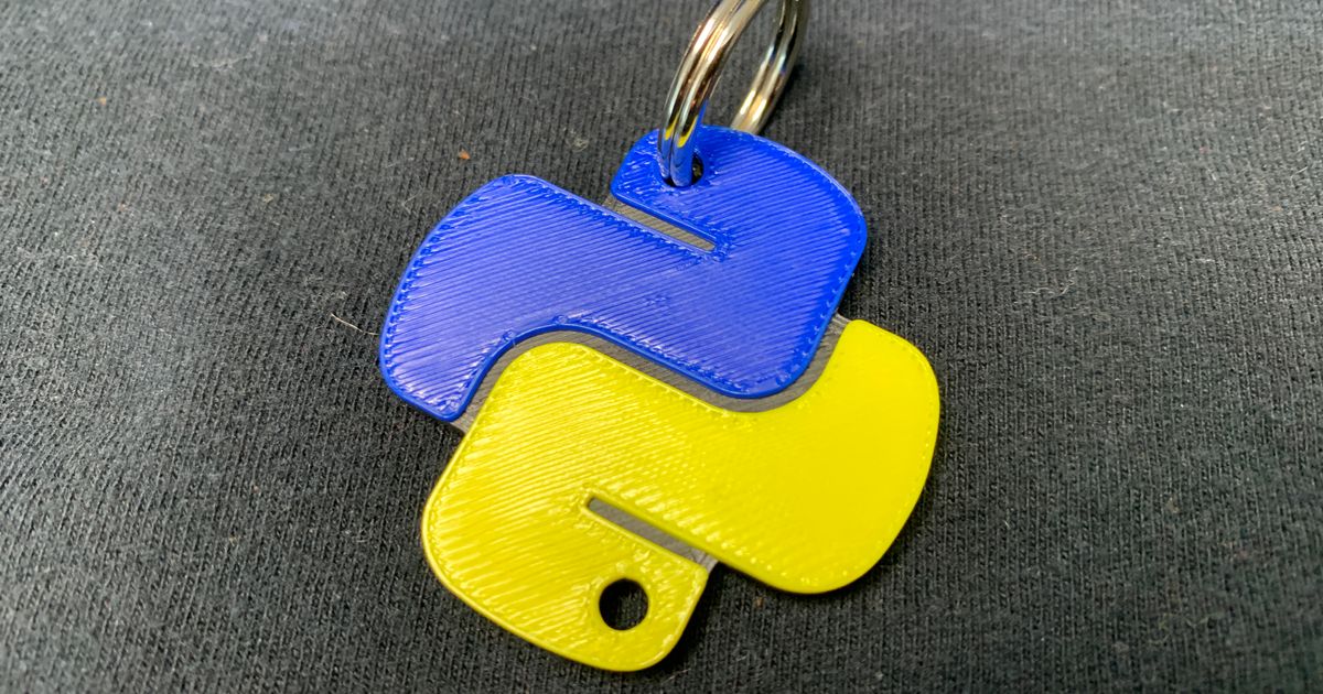 Python Keychain Colorized by Ch'marr Download free STL model