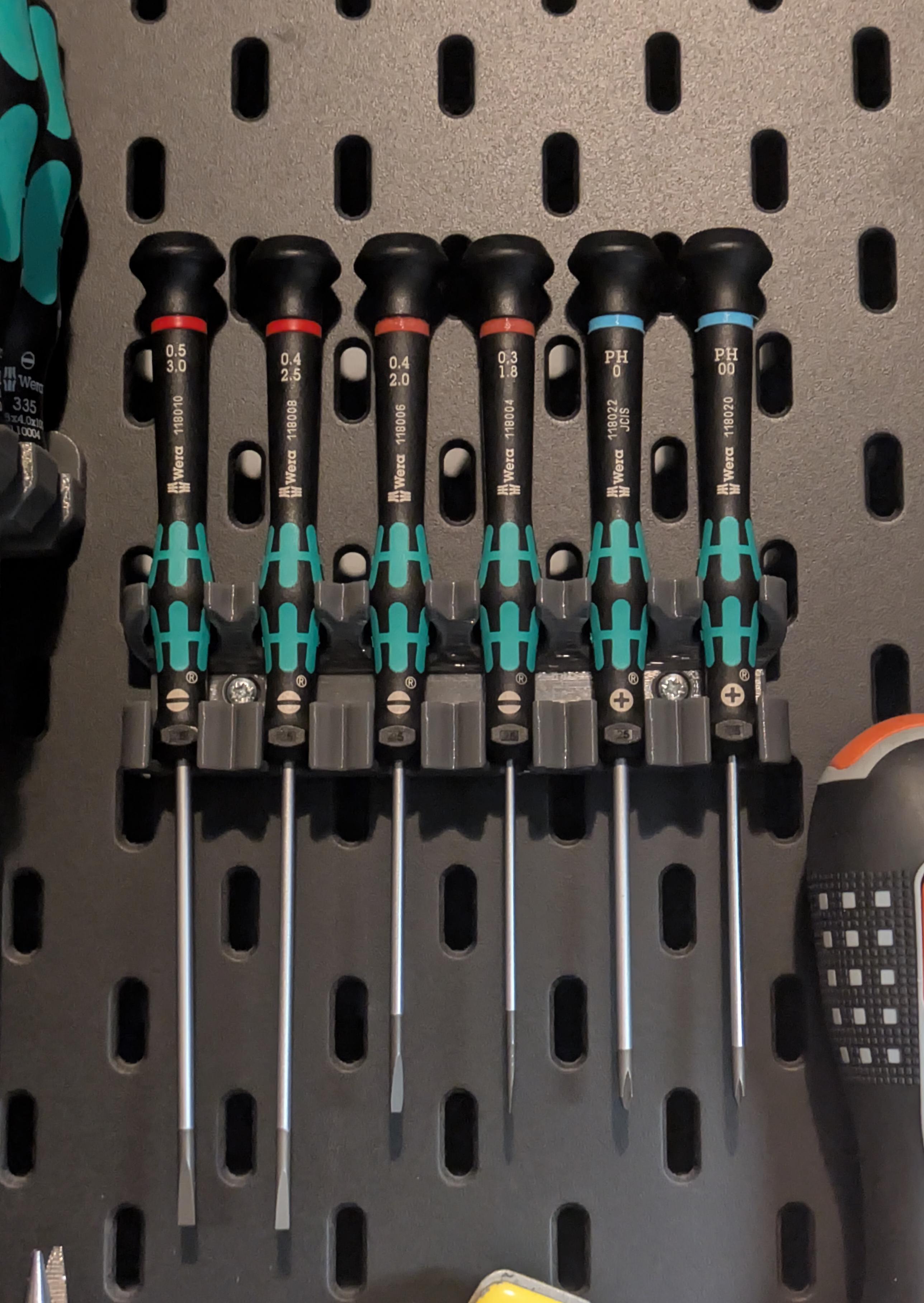Skadis T-Nut Wera Kraftform Micro Screwdriver Rack