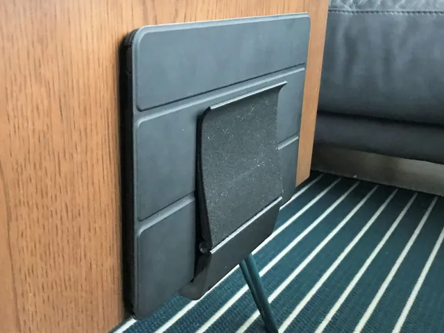 iPad(or tablet) holder with flexible flap (wall or bottom mount)