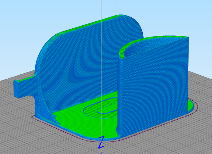 Quest2 Wall Hanger Remix v5 Repaired in 3D Builder 3D model thumbnail
